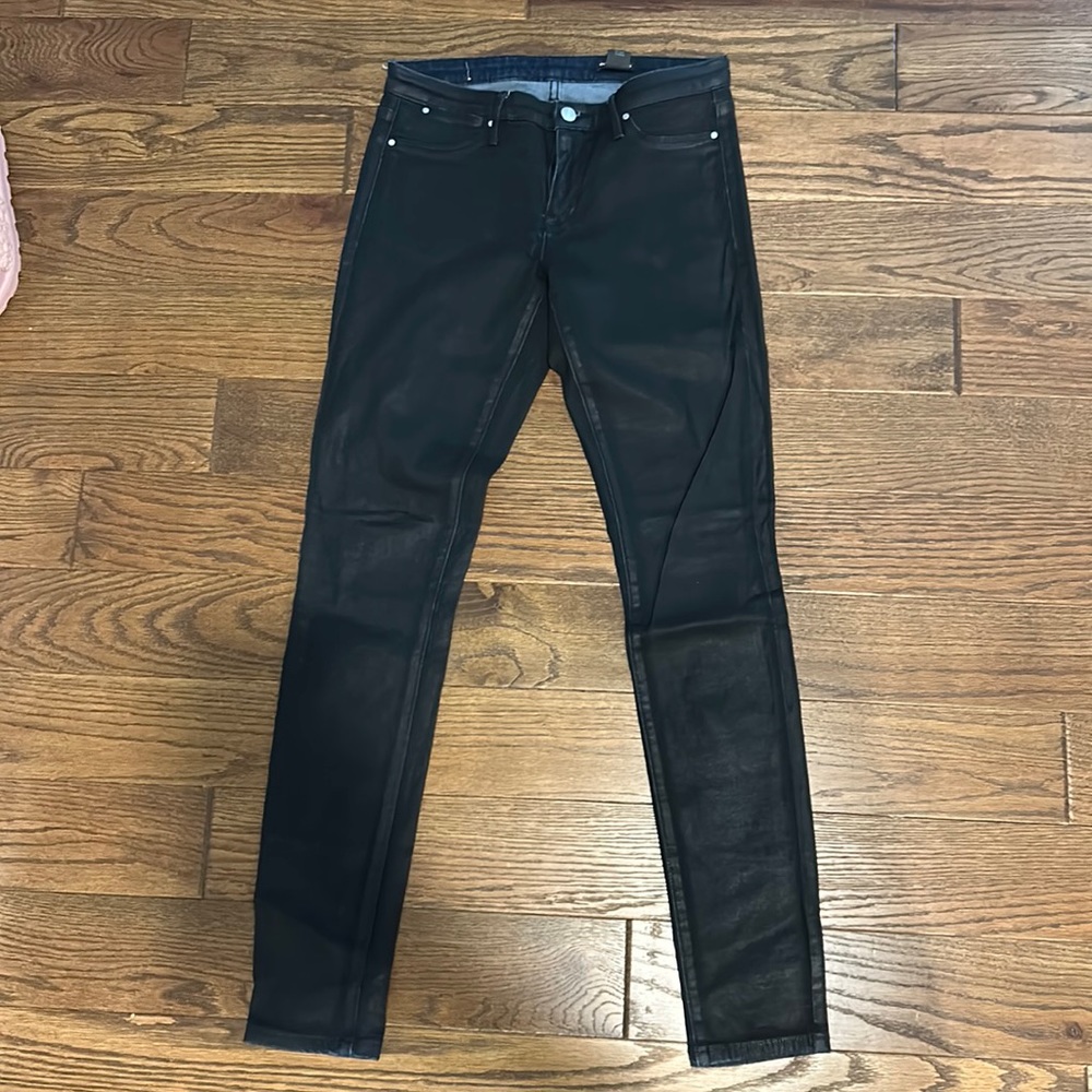 Club Monaco waxed skinny jeans